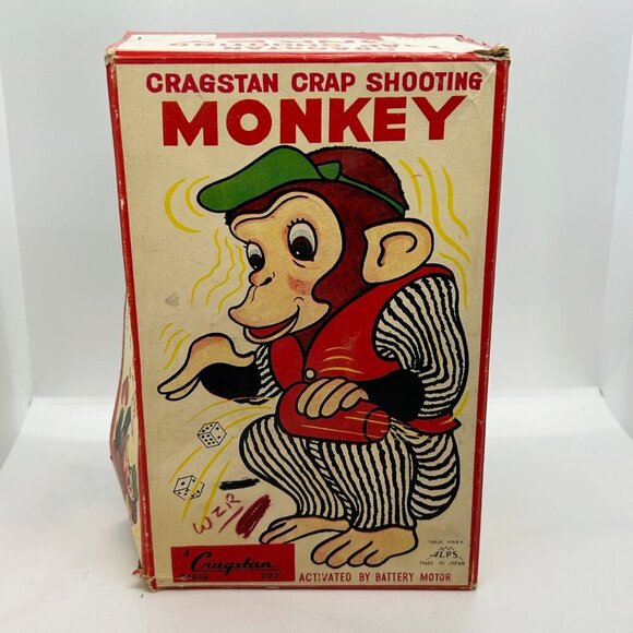 1950's Cragstan Crap Shooting Monkey Toy Japan - Picture 8 of 14